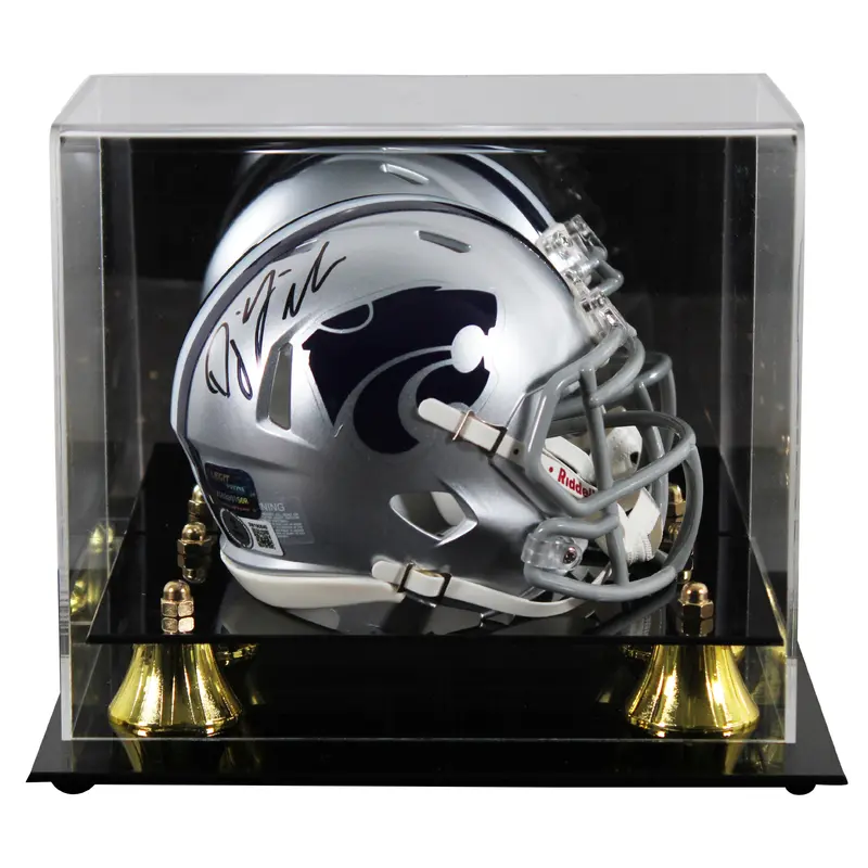 Kansas State D.J. Giddens Authentic Signed Speed Mini Helmet W/ Case BAS Witness