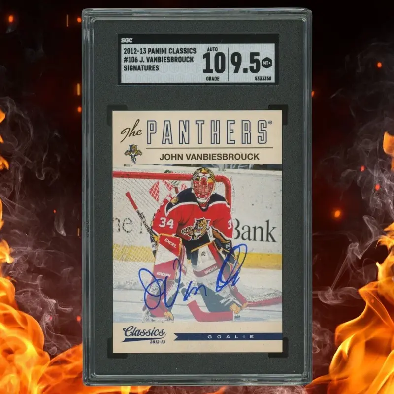 2012-13 Panini Classics JOHN VANBIESBROUCK Signatures Auto SC 9.5 #106