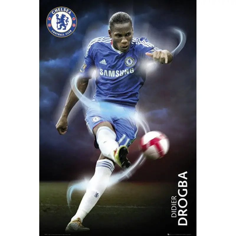 Didier Drogba "Cyclone" Chelsea FC Soccer Poster - GB Eye 2010