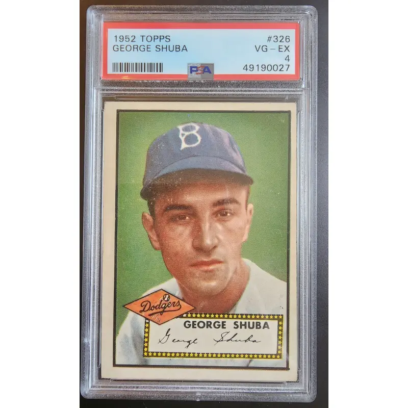 George Shuba 1952 Topps #326 PSA 4