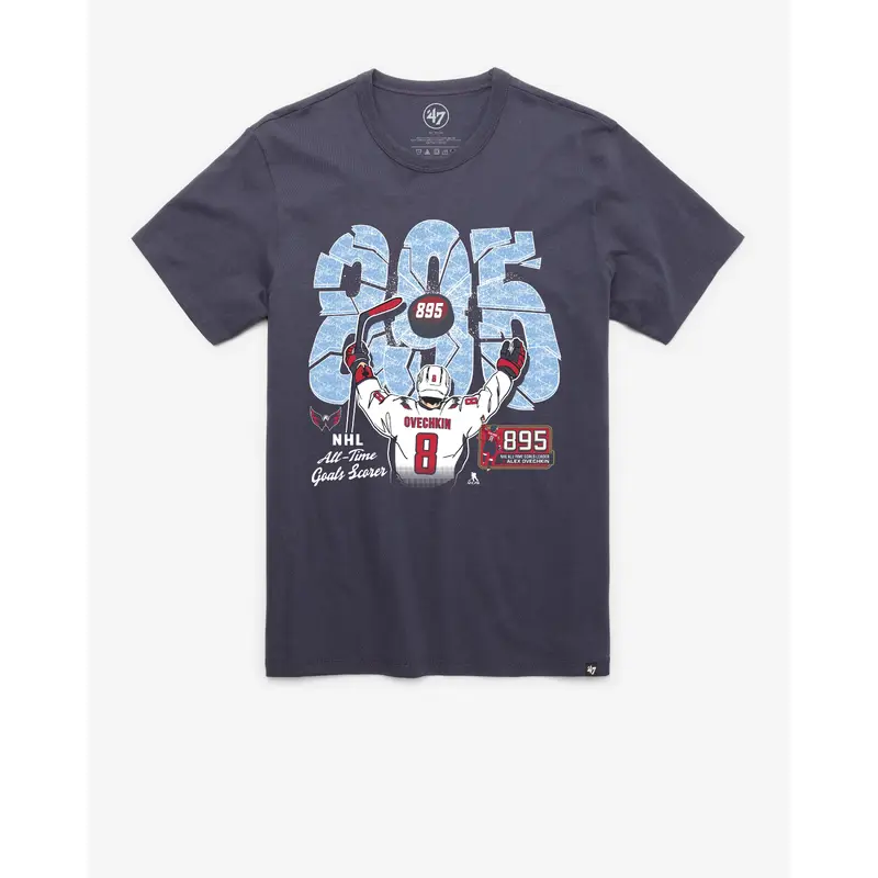 WASHINGTON CAPITALS ALEX OVECHKIN NHL ALL TIME GOALS LEADER '47 FRANKLIN TEE
