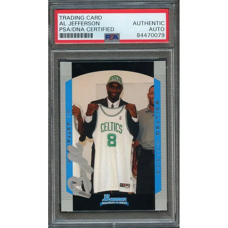 2004-05 Bowman #115 AL JEFFERSON Signed Card AUTO PSA Slabbed RC Celtics