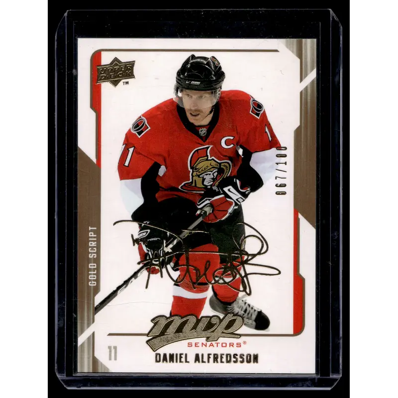 2008-09 Upper Deck MVP - Gold Script - Daniel Alfredsson #203 /100