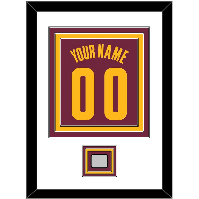 Cleveland Name & Number With Finals Patch - Road Red (2010-2017) - Triple Mat 1