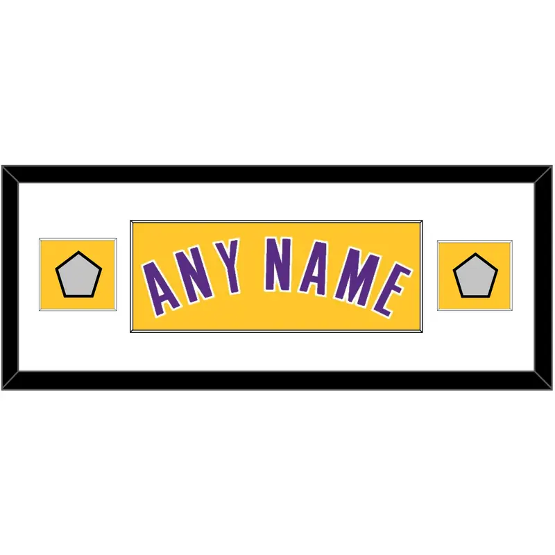 Los Angeles Name & 2 Finals Patches - Home Yellow (1999-2018) - Single Mat 2