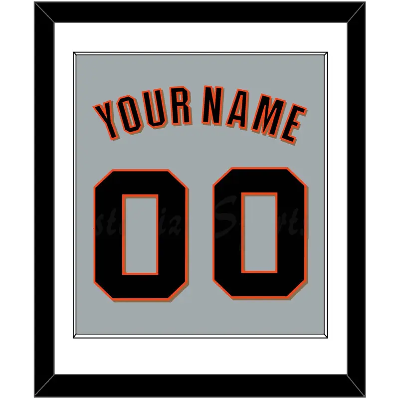 San Francisco Name & Number - Road Gray (2010-2021) - Single Mat 1