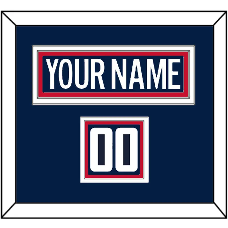 Washington Nameplate & Number (Shoulder) - 2018 Stadium Series Blue Jersey - Triple Mat 2