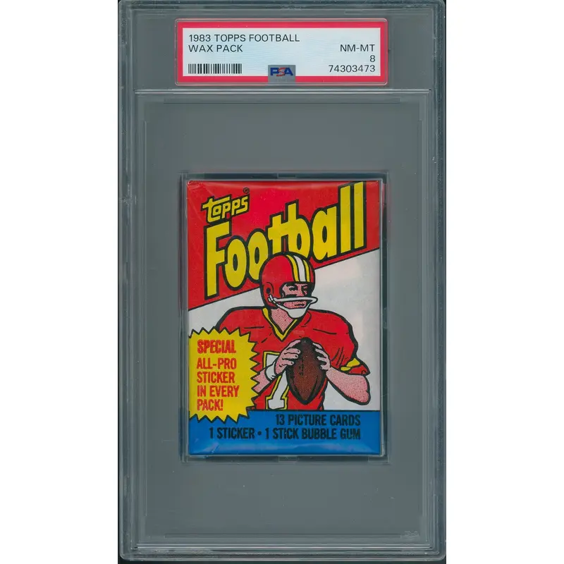 1983 Topps Football Unopened Wax Pack PSA 8