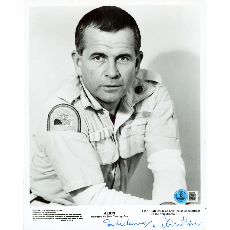 Ian Holm Alien "For Melanie" Authentic Signed 8x10 Vertical Photo BAS #BS20723