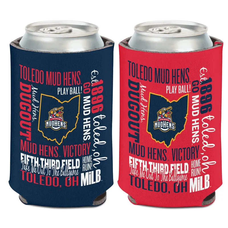 Toledo Mud Hens Words Coozie