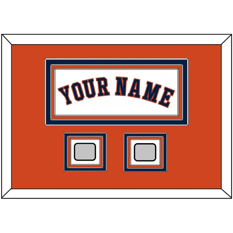 Houston Name & 2 World Series Jersey Patches - Home White - Triple Mat 5