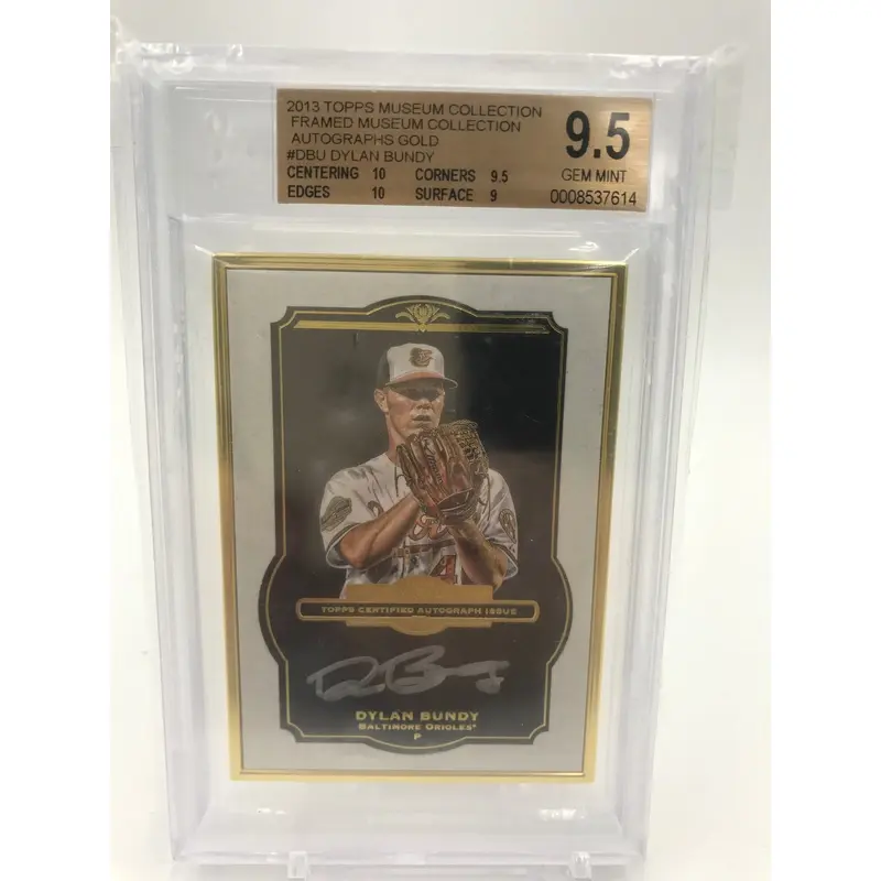2013 Topps Museum Collection Dylan Bundy Gold Framed Autograph /15 BGS 9.5 10