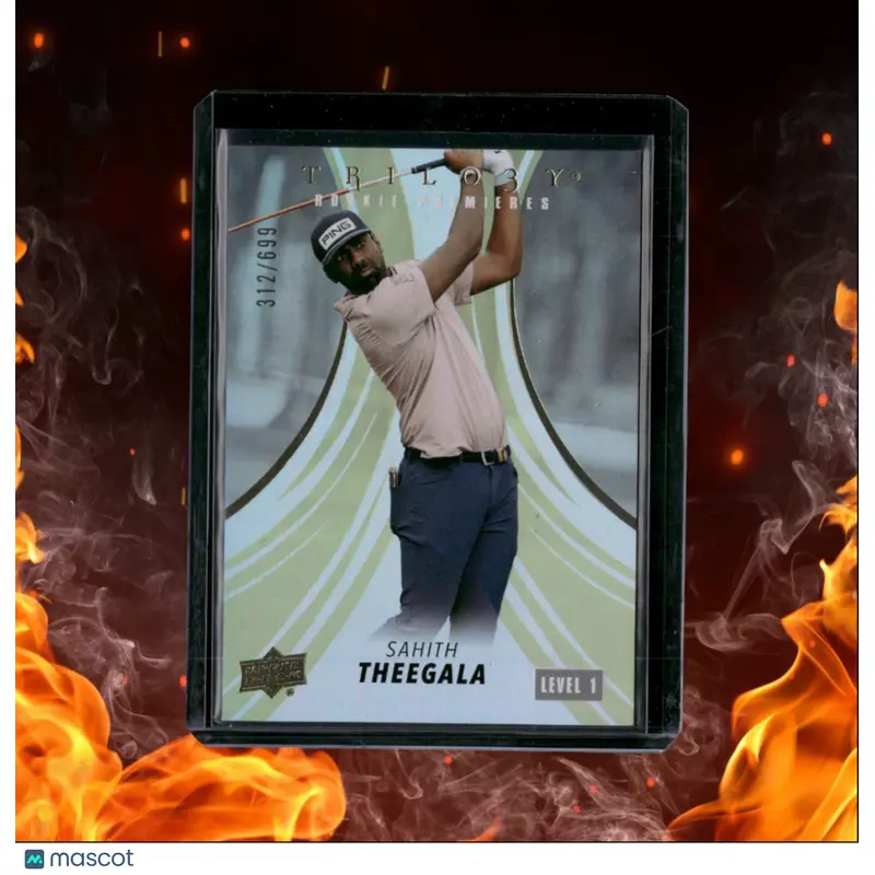 2024 Upper Deck Portfolio Golf Sahith Theegala Trilogy Premieres Level 1 Rookie