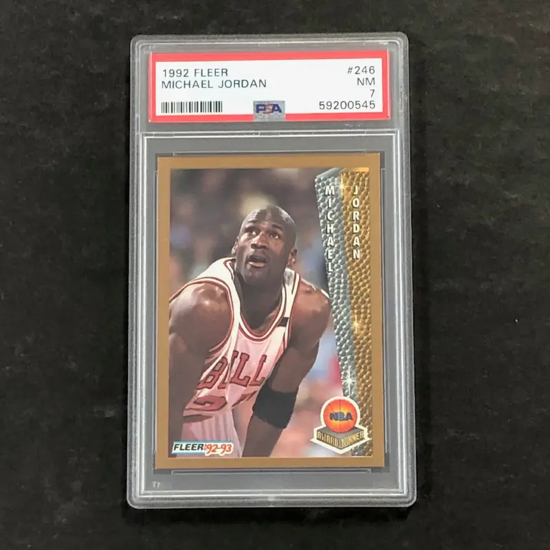 1992 Fleer #246 Michael Jordan PSA 7 NM Bulls