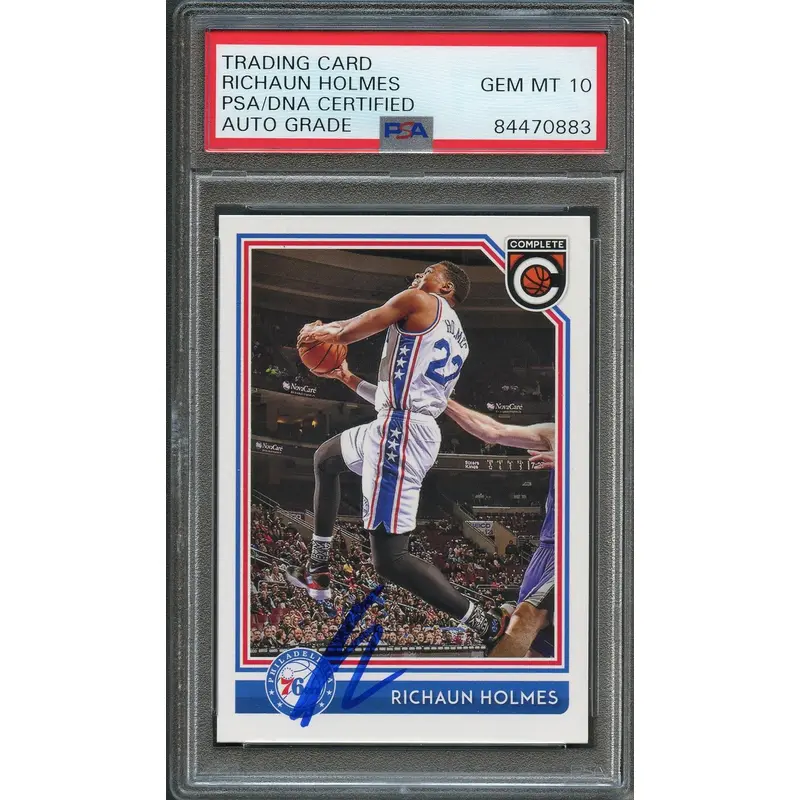 2016-17 Panini Complete #9 Richaun Holmes Signed Card AUTO 10 PSA Slabbed
