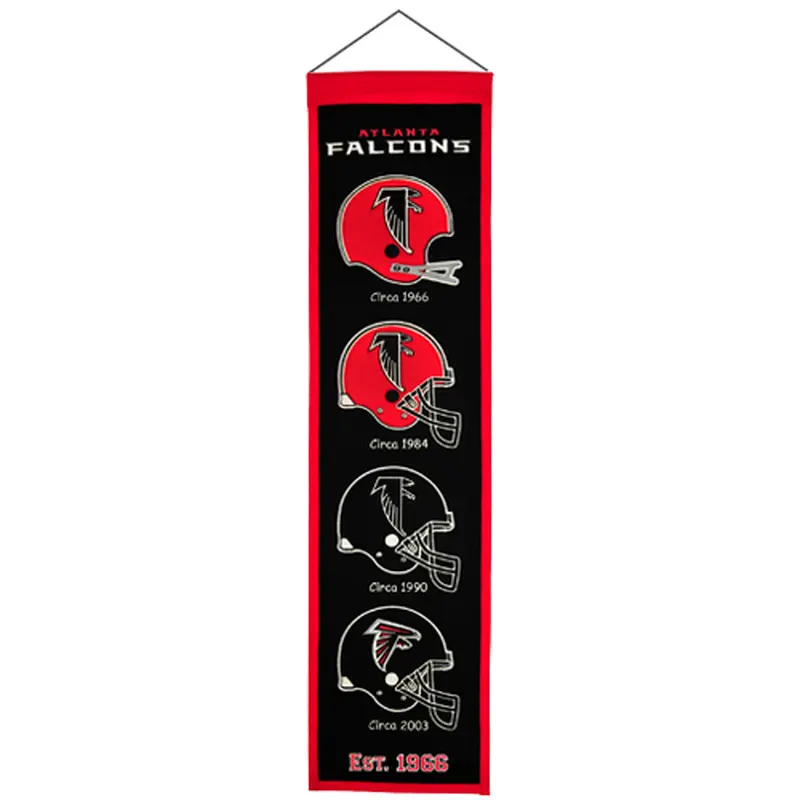 Atlanta Falcons Logo Evolution Heritage Banner
