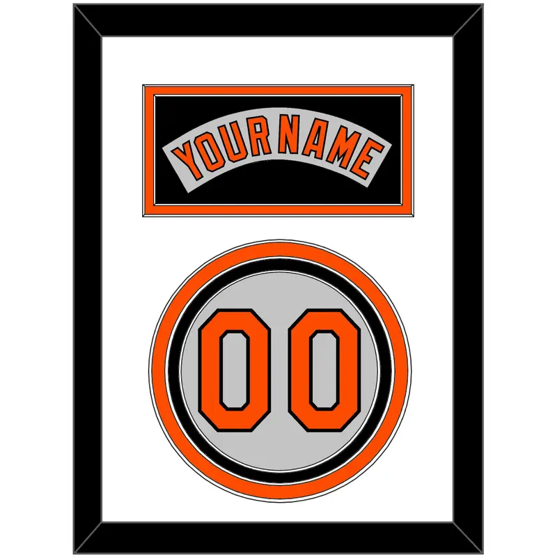 Baltimore Nameplate & Number - Road Gray (1978-1988) - Triple Mat 2