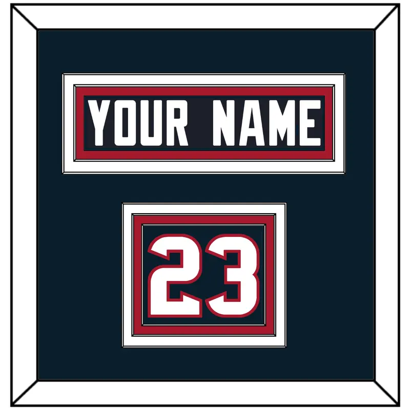 Houston Nameplate & Number (Shoulder) - Home Blue (2002-2023) - Triple Mat 2