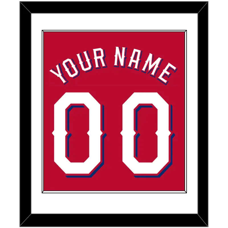 Texas Name & Number - Alternate Red (2020-2022) - Single Mat 1