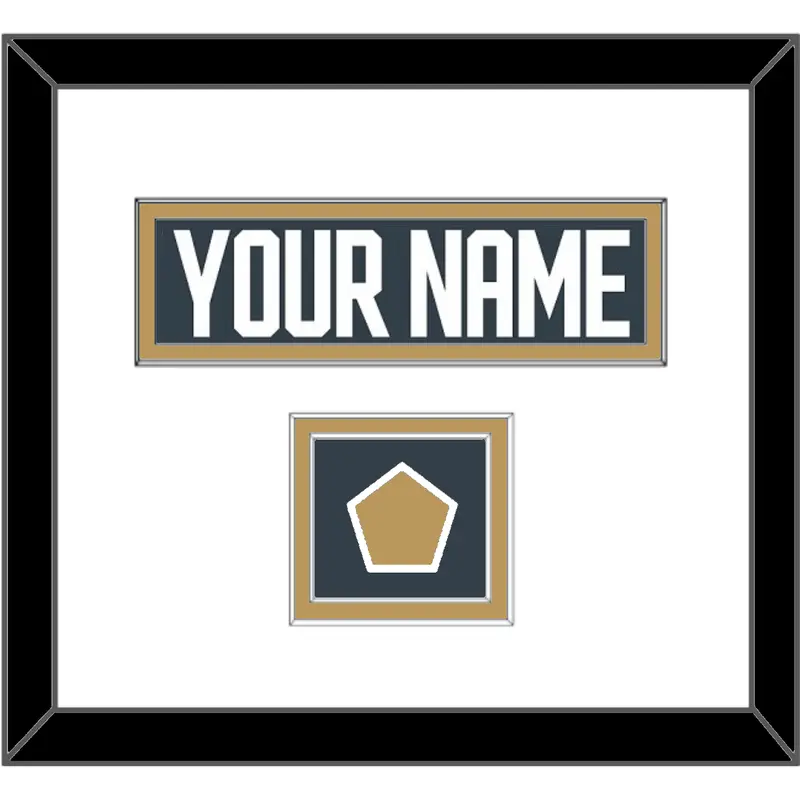 Vegas Nameplate & Jersey Logo Patch - Home Steel Gray - Double Mat 1
