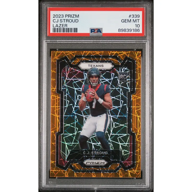CJ Stroud 2023 Panini Prizm Rookie #339 Lazer PRizm PSA 10 Gem Mint 9186