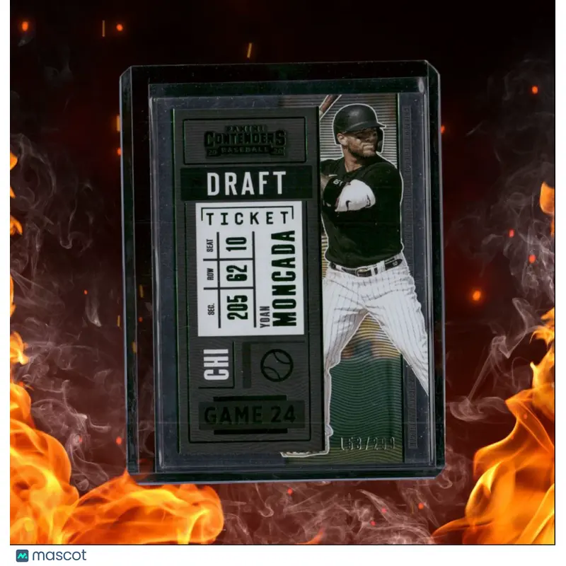 2020 Panini Contenders Yoan Moncada Draft Ticket Green 153/299 #56