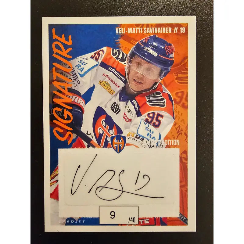2022-23 Cardset Limited Edition Signature Veli-Matti Savinainen /40