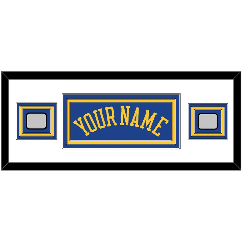 Golden State Name & 2 Champions Patches - Road Blue (2010-2019) - Triple Mat 2