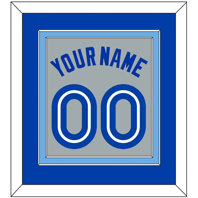 Toronto Name & Number - Road Gray (1989-1996) - Double Mat 2
