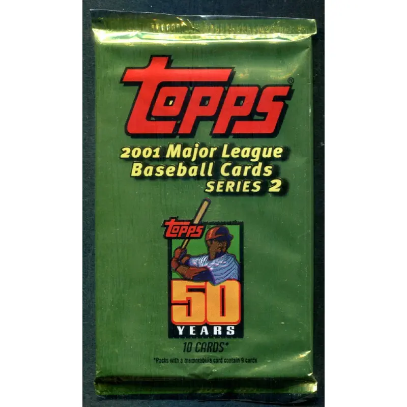 2001 Topps Baseball Unopened Series 2 Pack (10)