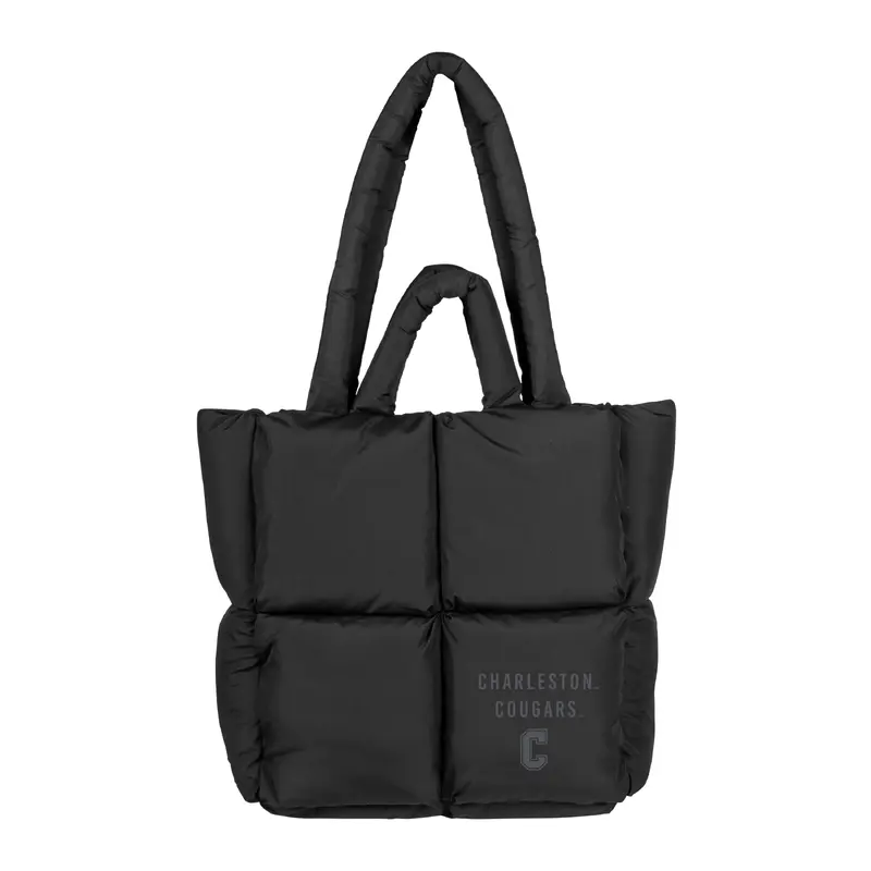 College of Charleston Black Puff Tote