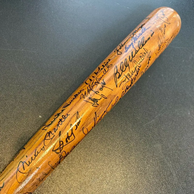 Mickey Mantle Joe Dimaggio Ted Williams 300 Home Run Club Signed Bat 55 Sigs JSA