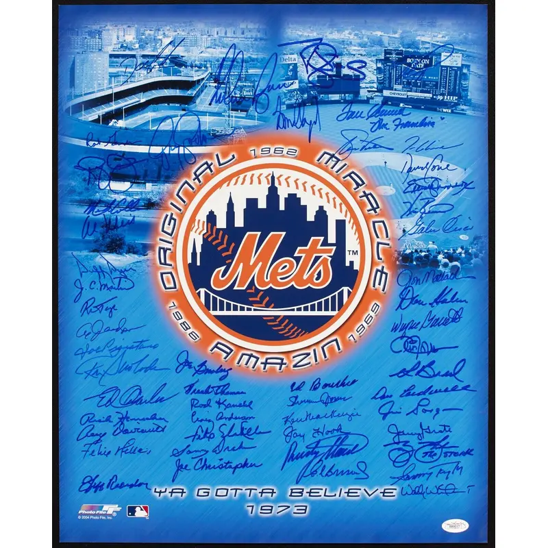 New York Mets Legends Signed 16x20 Photo 50 Sigs! Nolan Ryan & Tom Seaver JSA
