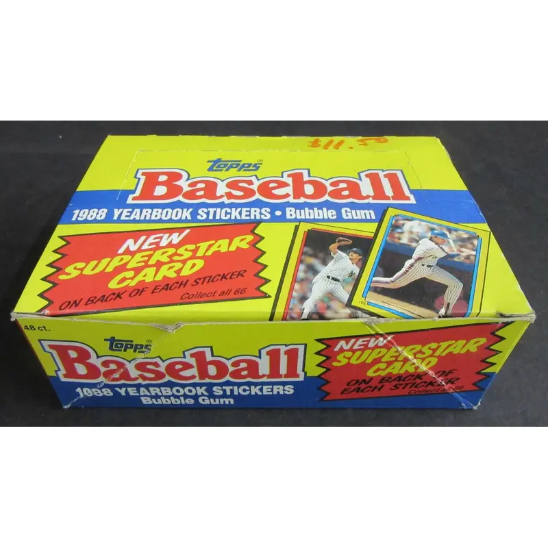 1988 Topps Baseball Yearbook Stickers Unopened Box