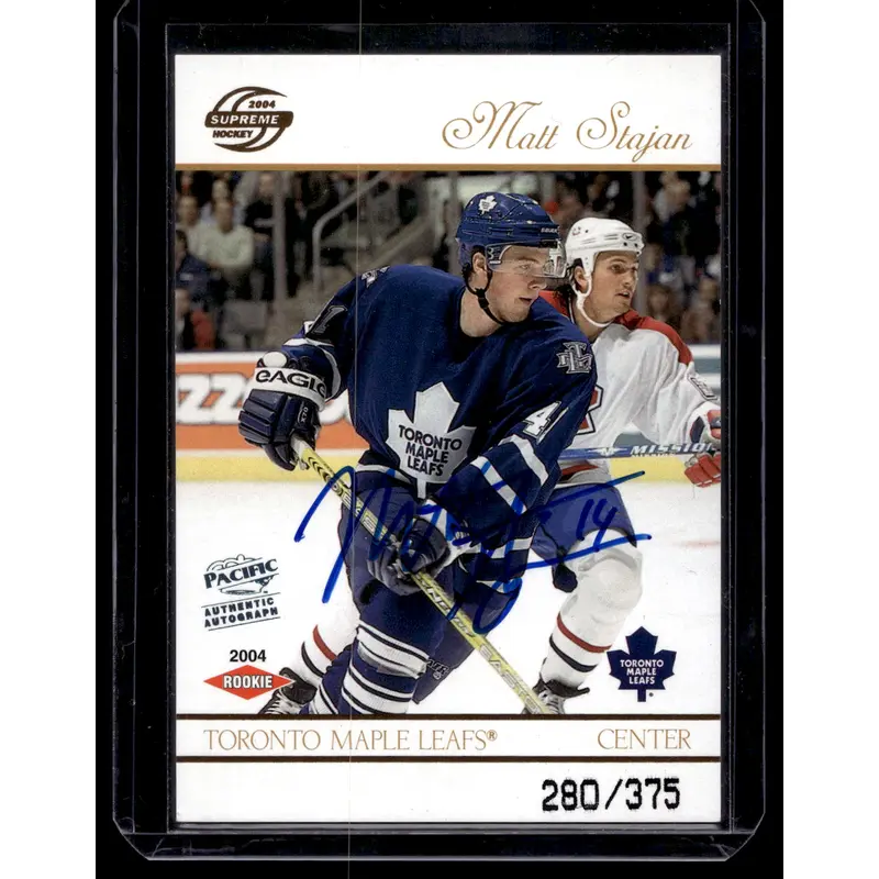 2003-04 Pacific Supreme - Rookie Autographs - Matt Stajan #139 /375 RC