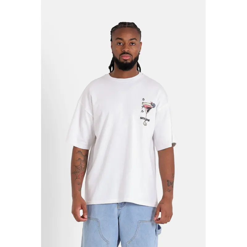 SIXTH JUNE - Cocktail Print SS Tshirt - White