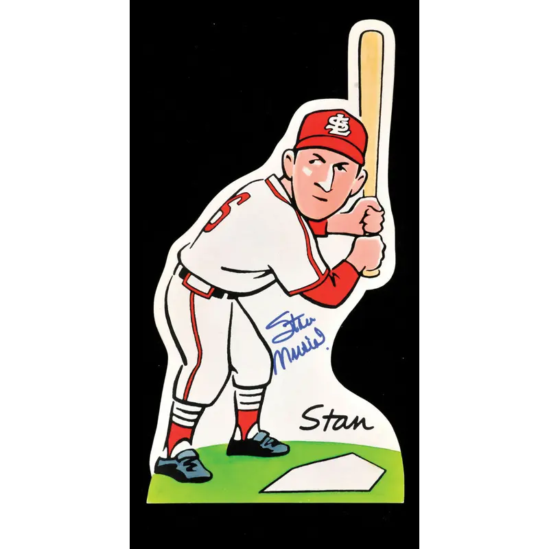 1973 Original Stan Musial Signed Bob Laughlin Hand Painted Super Stand-Up PSA