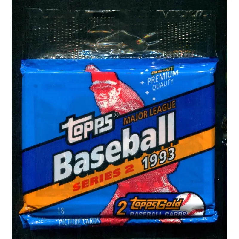 1993 Topps Baseball Unopened Series 2 Jumbo Pack (18)