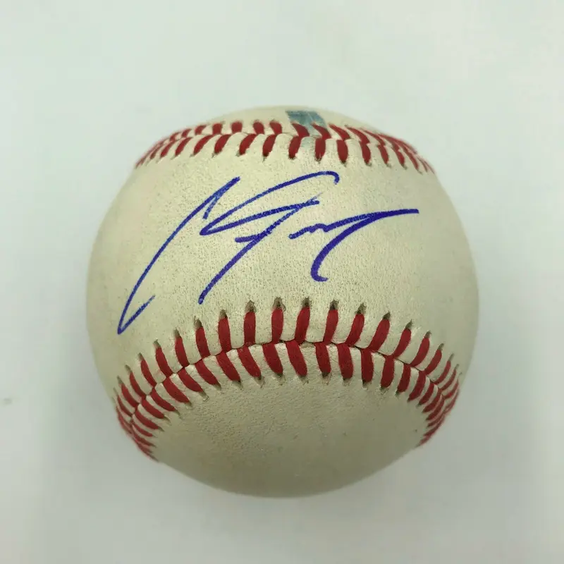 Clint Frazier Pre Rookie Signed Official Game Used Minor League Baseball JSA COA