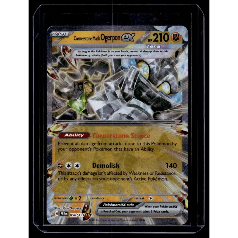 2025 Pokemon - Scarlet & Violet - Prismatic Evolutions - Cornerstone Mask Ogerpon ex #058