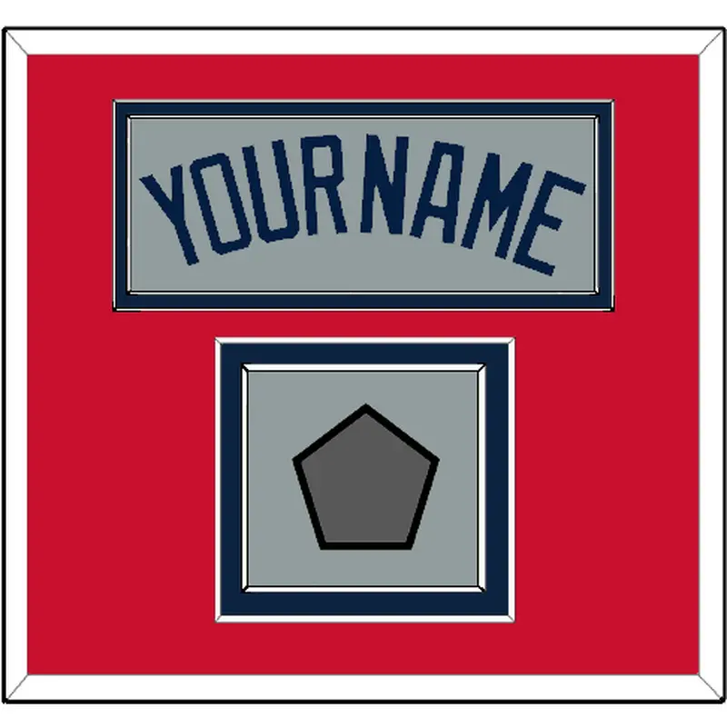 Boston Name & World Series Jersey Patch - Road Gray (2009-2013) - Double Mat 2