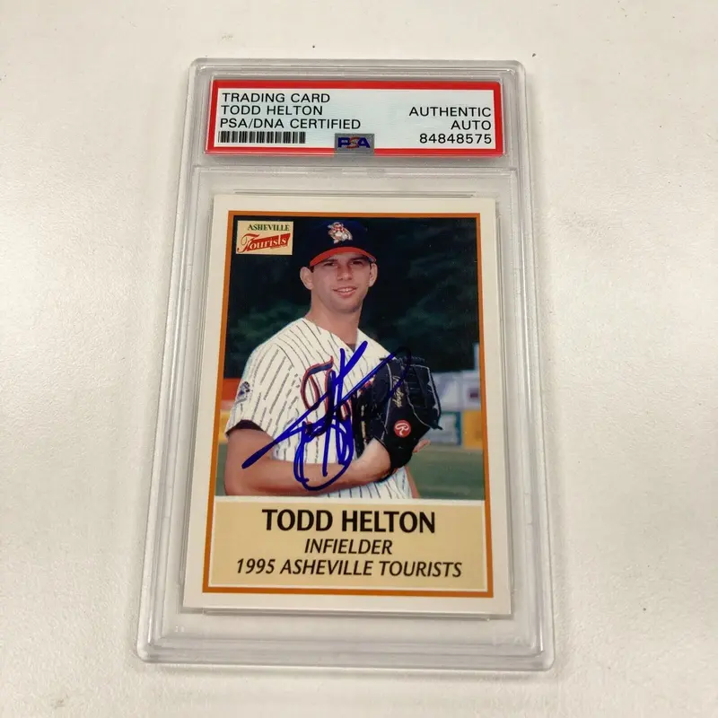 1995 Todd Helton Asheville Tourists Signed Autographed Rookie RC PSA DNA