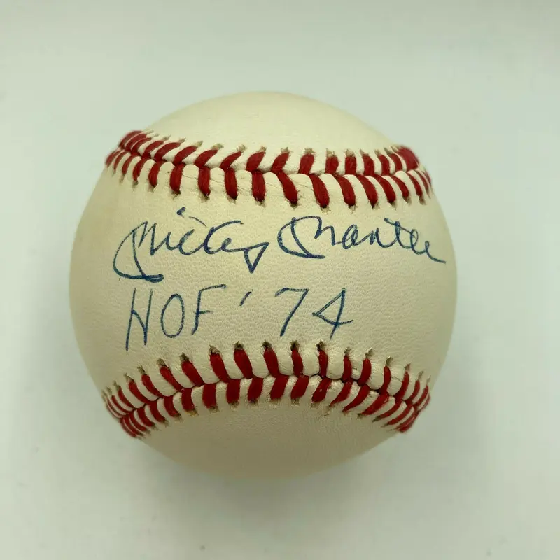 Beautiful Mickey Mantle Hall Of Fame 1974 Signed American League Baseball JSA