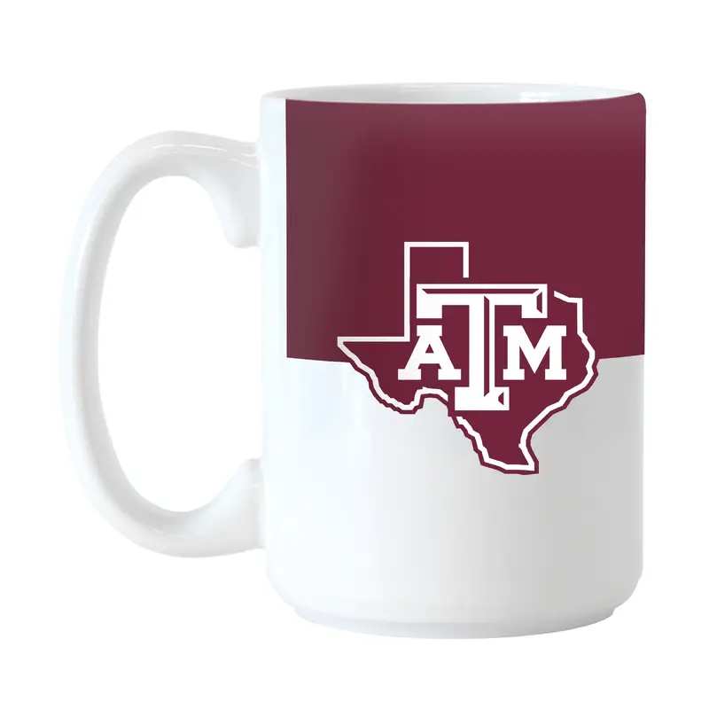 TX A&M 15oz Colorblock Sublimated Mug
