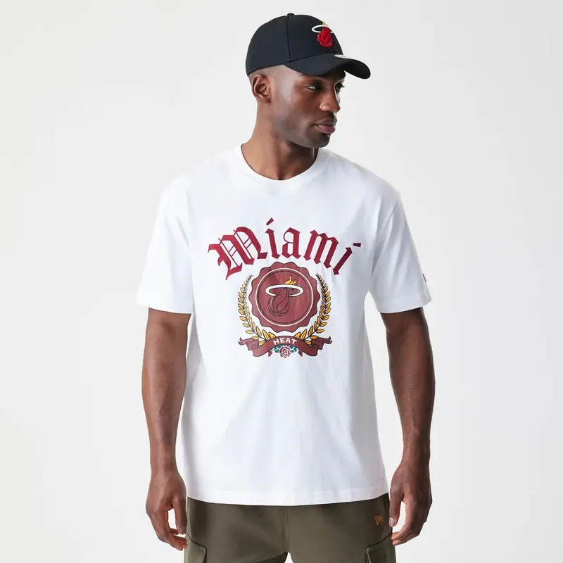Miami Heat Throwback Prep White T-Shirt