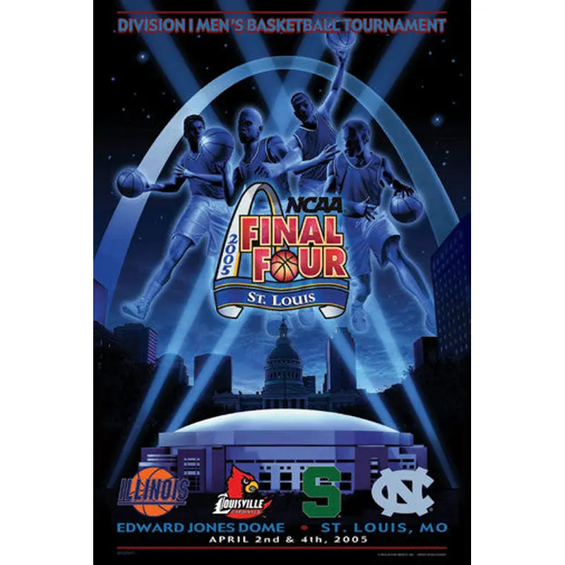 NCAA Men's Basketball Final Four 2005 "Four Logos" Official Poster - Action Images