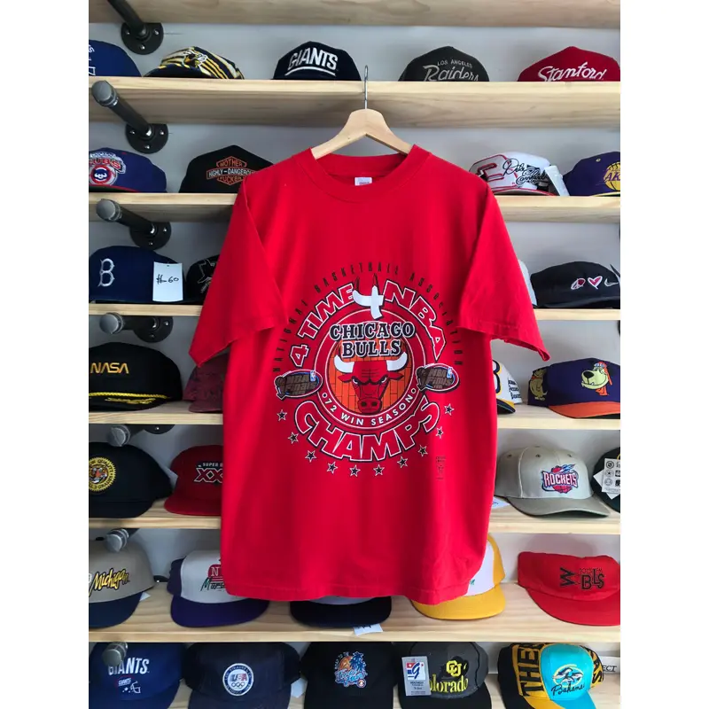 Vintage Logo 7 Chicago Bulls 1996 NBA Finals Tee Size Large