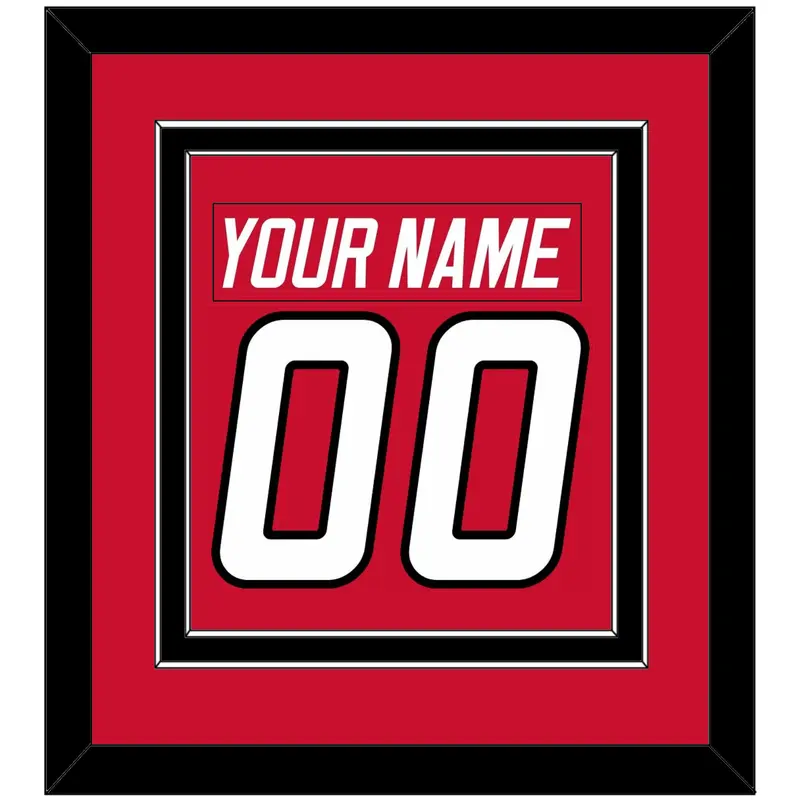 Carolina Nameplate & Number (Back) Combined - Road Red (1997-2000) - Double Mat 2