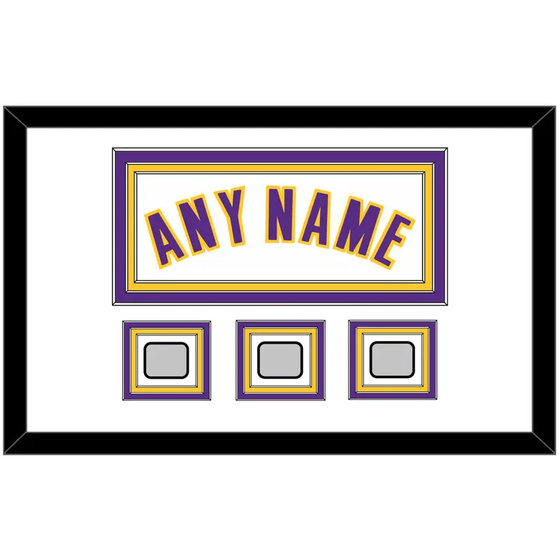 Los Angeles Name & 3 Finals Patches - Alternate White (2002-2018) - Triple Mat 1