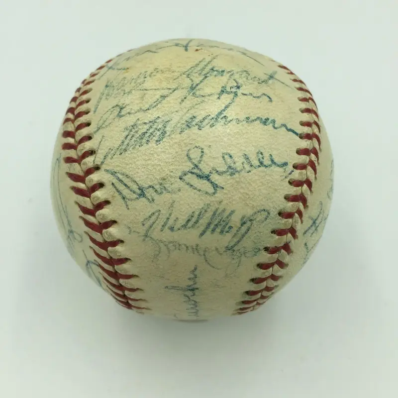 1955 New York Giants Team Signed National League Baseball Willie Mays JSA COA